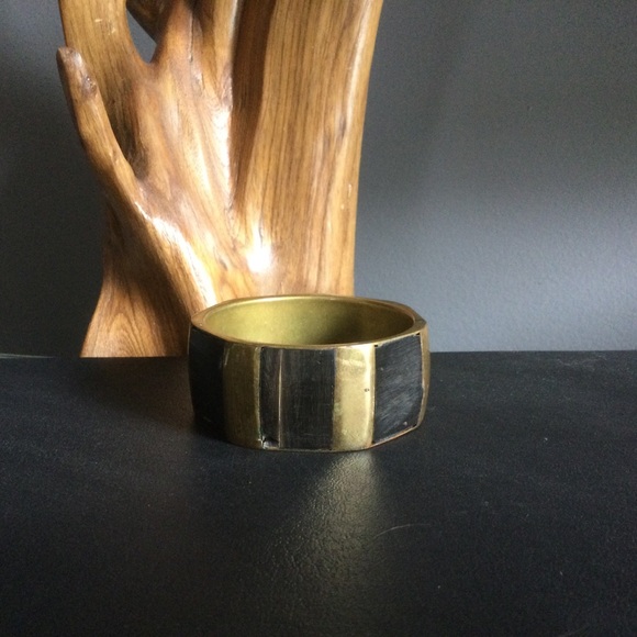 Vintage Unique Brass Bangle Bracelet - Picture 5 of 7